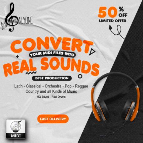 Convert Midi to Real Sounds - Wav MP3 Files (OnlyOne)